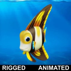 Cartoon fish 07 Rigged Animated 3D Model