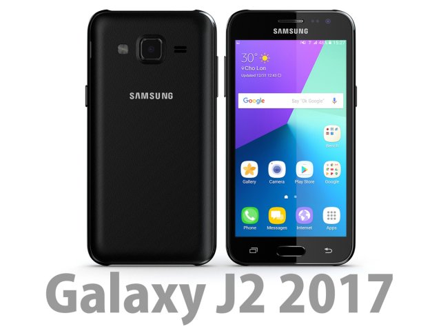 Samsung Galaxy J2 2017 Black 3D Model