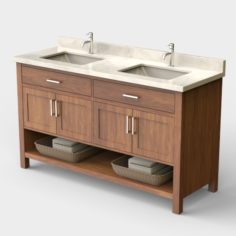 2 Sink Vanity 20 3D Model