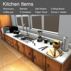 Kitchen Items 3D Model