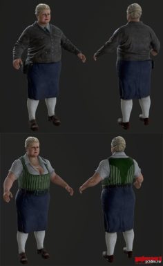 3D модель персонажа из игры Wolfenstein II: The New Colossus 3D Model