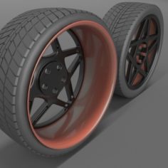Wheels with original design 3D Model