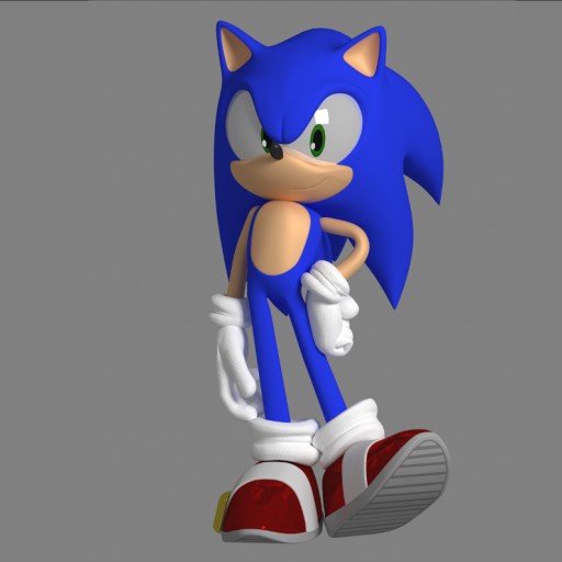Sonic Hedgehog Free 3d Model 3dhunt Co