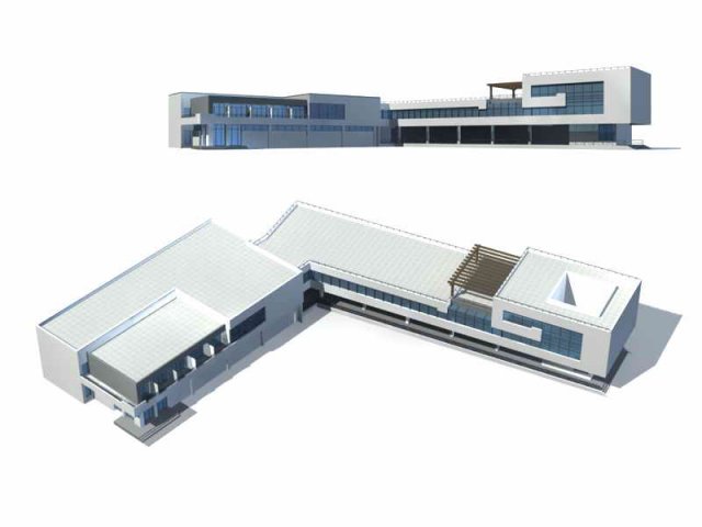 Large City Commercial Street office building design – 102 3D Model