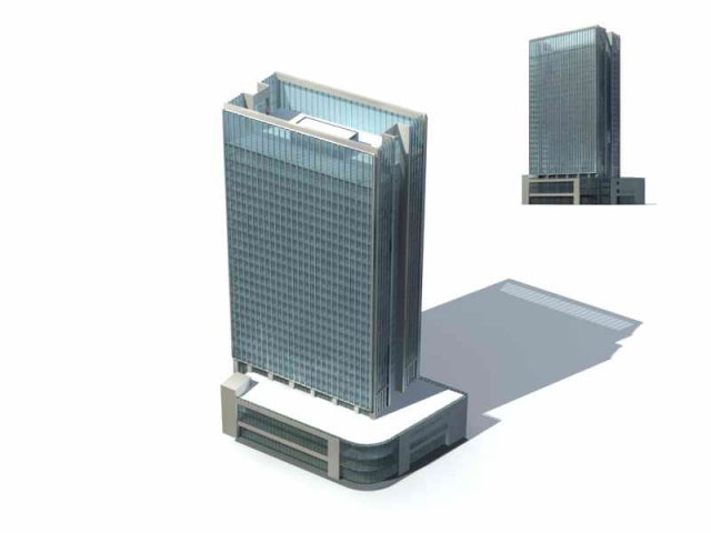 Large City Commercial Street office building design – 237 3D Model