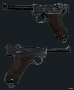 COD:WW2 P-08 (Pistol) 3D Model