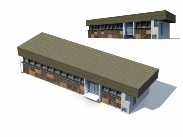 Large City Commercial Street office building design – 122 3D Model