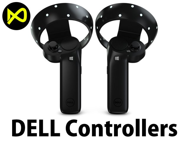 The Dell Visor Windows Mixed Reality Controllers model 3D Model