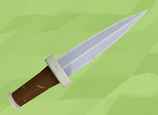 Cartoon Dagger Free 3D Model