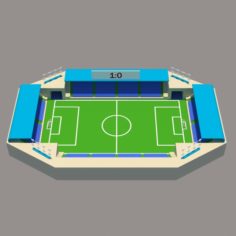 3 stadium low poly 3D Model