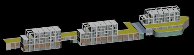 City planning fashionable Commercial Street office design – 28 3D Model