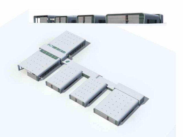 Large City Commercial Street office building design – 71 3D Model