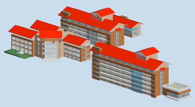 School building 129 3D Model