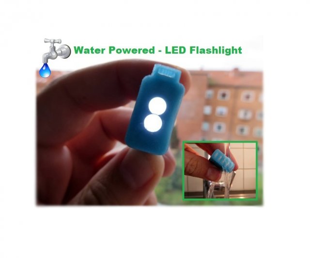 WATER POWERED – LED FLASHLIGHT Free 3D Model