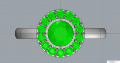 Ring for central gem 3D Model