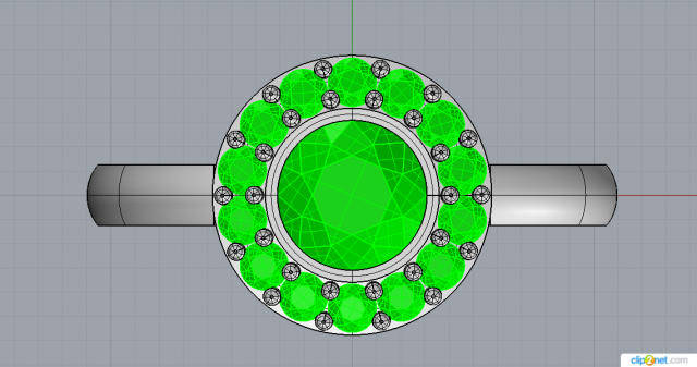 Ring for central gem 3D Model