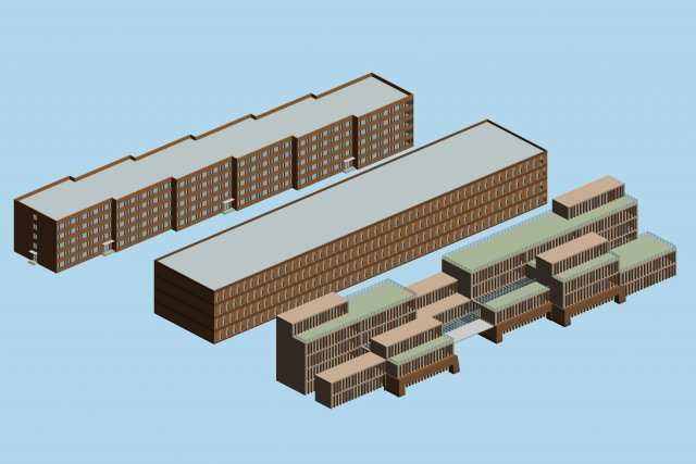 Factory building 041 3D Model