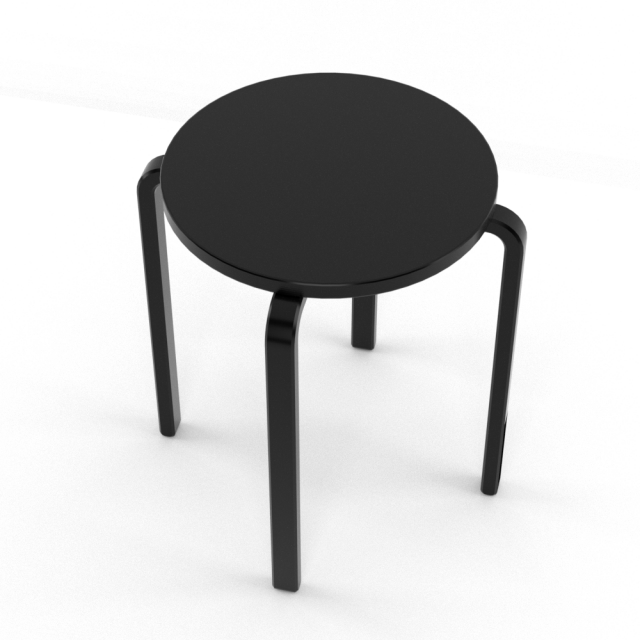 Fosta IKEA tabouret dark wood 3D Model