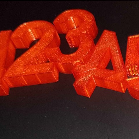 The numbers 3D Print Model