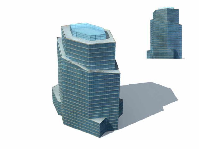 Large City Commercial Street office building design – 232 3D Model