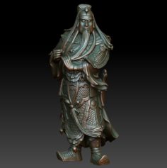 HD Scan Guan Gong 16 Statue – Ready Print 3D Model