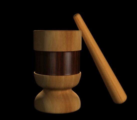 AFRICAN TRADITIONAL POUNDING MORTAR 3D Model