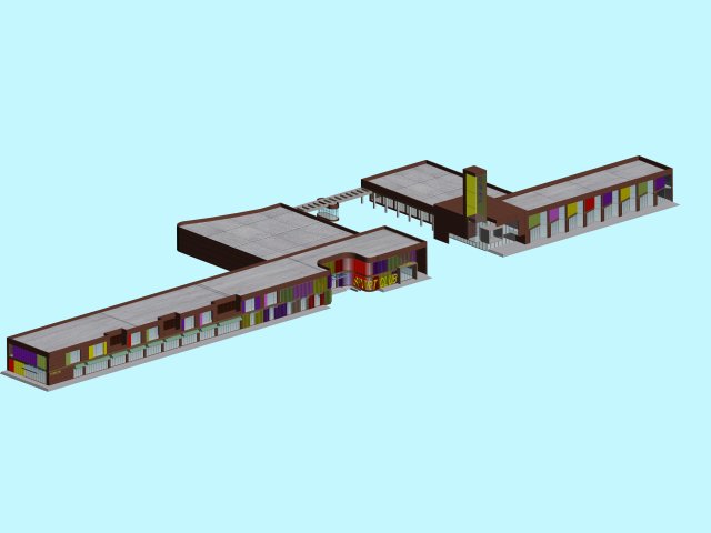 City planning fashionable Commercial Street office design – 58 3D Model