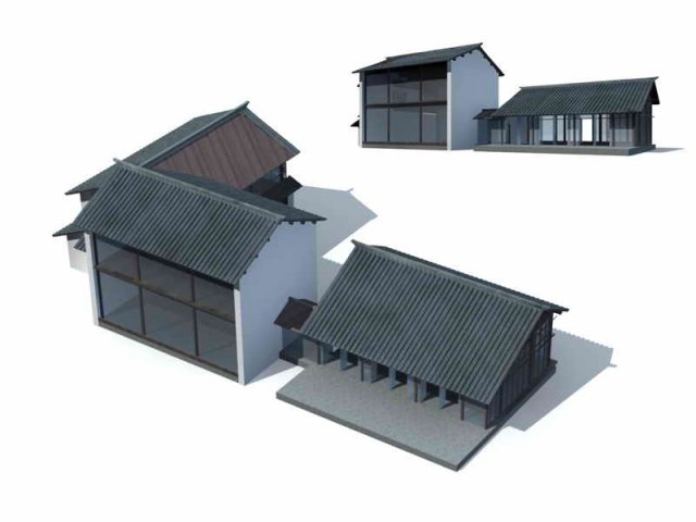 Large City Commercial Street office building design – 39 3D Model
