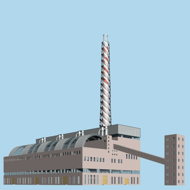 Factory building 039 3D Model