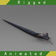 Snake Rigged Animated 01 3D Model