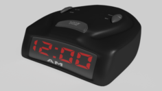 Modern Digital Alarm Clock 3D Model