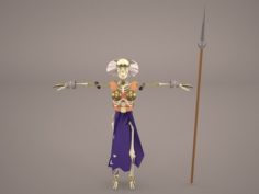 Skeleton Warrior 3D Model