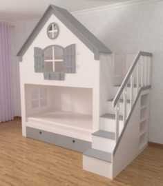 Bed House 3D Model