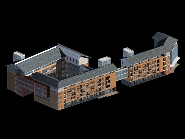 School building 008 3D Model