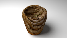 Mug made of wood in unusual design 3D Model