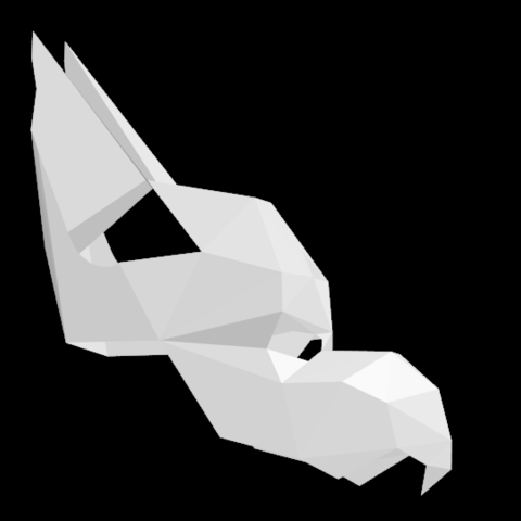 Low poly Griffin Mask 3D Print Model