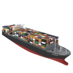 Container Ship 3D Model