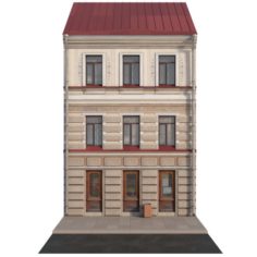 Facade of a historic building 3D Model