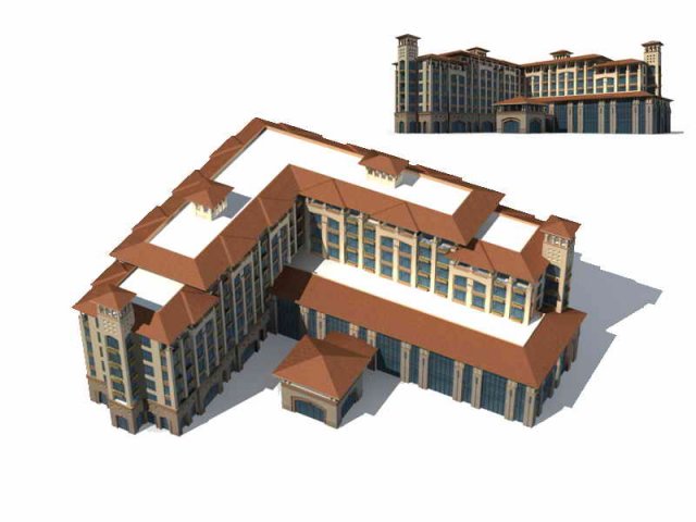 Large City Commercial Street office building design – 223 3D Model