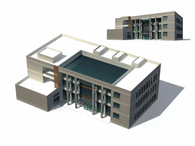 Large City Commercial Street office building design – 81 3D Model