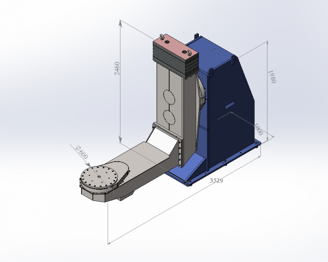 1500 kg Positioner 3D Model