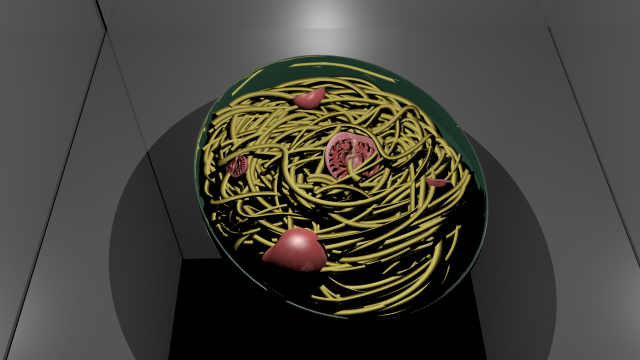 Pasta With Tomatoes Maya Free 3D Model