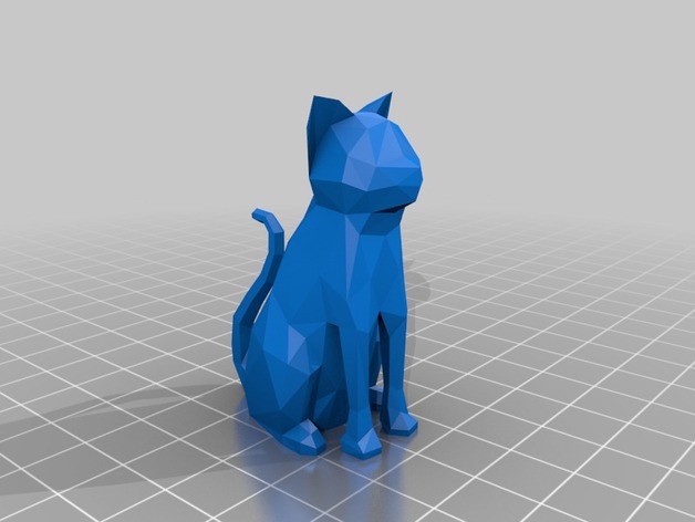 Polygonal Cat 3D Print Model - 3DHunt.co