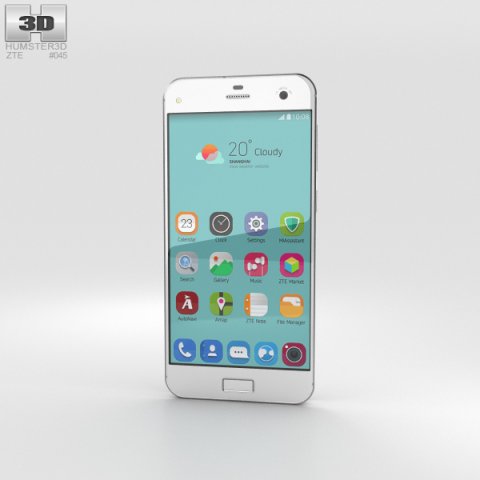 ZTE Blade S7 Diamond White 3D Model