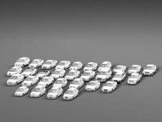 Collection of low poly cars 3D Model