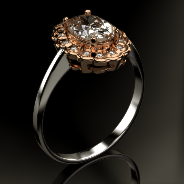 Diana diamond ring 3D Model