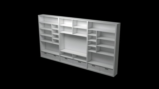 Library Low Poly 3D Model