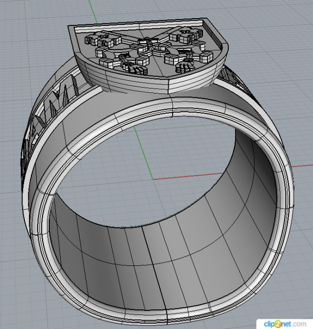 Ring Ad majorem Dei gloriam 3D Model