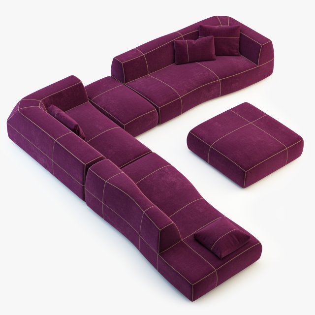 BB Italia Bend-Sofa 3D Model