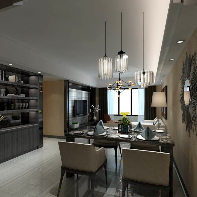 Family – kitchen – restaurant 73 3D Model